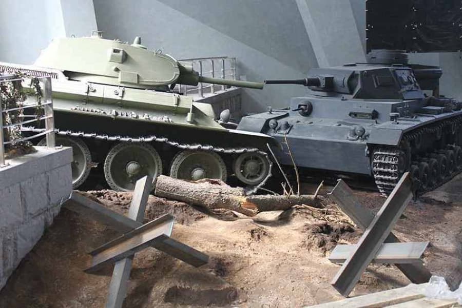 Танковый таран в музее истории Великой Отечественной войны