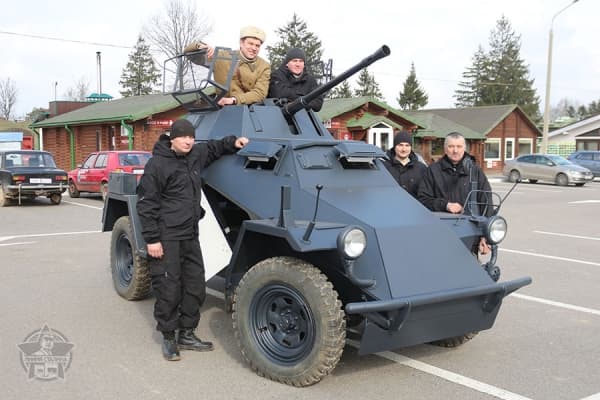 Sd.Kfz. 222 (replica) at the &quot;Stalin Line&quot;